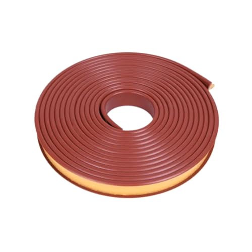 1 stück 5M U-Form Kantenanleimung Flexible TPE Selbstklebende Schutzfolie for Möbel Eckenschutz Furnier Tischschrank(Brown,12mm) von ATOMUSERLY