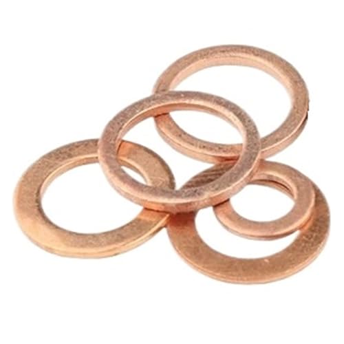 10-100 stücke Kupfer Flache Washer M18 Dichtung Dichtung Dicht Ring Dünne Blatt Rot Kupfer Washer(18x24x2 (50Pcs)) von ATOMUSERLY