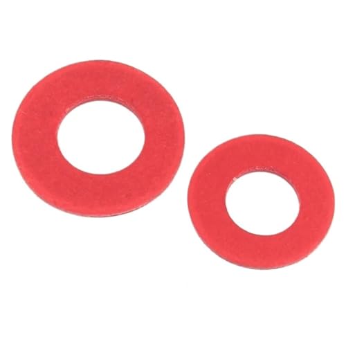 100-1000 Stück rote Stahlpapier-Isolierfaserscheibe M2-M6 Dichtungs-Unterlegscheibe einfacher Dichtungsring(2.5X5.5X0.5 1000PCS) von ATOMUSERLY