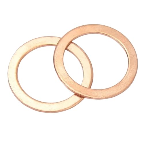 2-50 stücke Kupfer Unterlegscheibe M3-M10 Feste Dichtung Ringe Flache Dichtung Unterlegscheibe Ölablassschraube Öldichtung Armaturen Unterlegscheiben(M8x18x2.0-5Pcs) von ATOMUSERLY