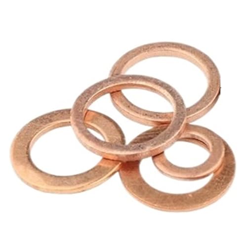 20-100 stücke Kupfer Flache Washer M6/M 6,5 Dichtung Dichtung Ring Dünne Blatt(6x14x0.8 (100pcs)) von ATOMUSERLY