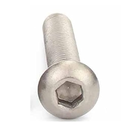 ATOMUSERLY 1–5 Stück M2 M2.5 M3 M4 M5 M6 M8 TA2 Reintitan-Sechskant-Innensechskant-Knopfschraube, Maschinenschraube, Länge 4–15 mm(10mm,2pcs M5) von ATOMUSERLY