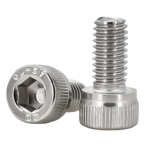 ATOMUSERLY 2–100 Stück Innensechskantschrauben aus Edelstahl 304, Metallmaschinenschrauben M1.6 M2 M2.5 M3 M4 M5 M6 M8 M10 M12, Sechskantschrauben(14mm,M2.5 (50Pcs)) von ATOMUSERLY