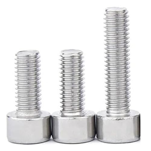ATOMUSERLY 3–50 Stück M1.6 M2 M2.5 M3 M3.5 M4 M5 M6 M8 304 A2-70 Edelstahl Sechskant Innensechskant Glatte Kopfschraube 3–12 mm(8mm,10pcs M3.5) von ATOMUSERLY