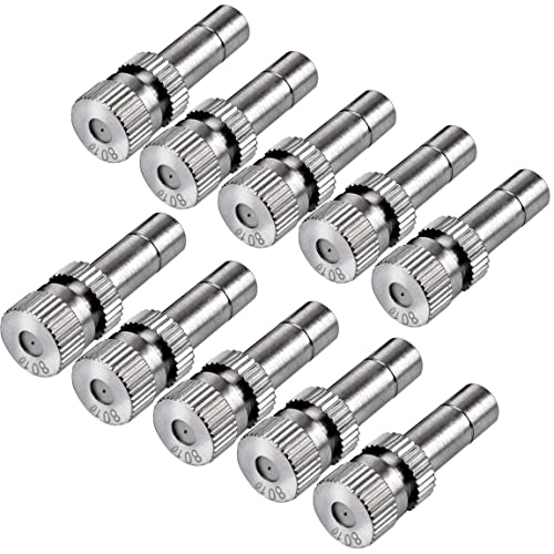 ATOPLEE 10pcs Niederdruck Messing Nebeldüsen für Kühlsystem Luftbefeuchtung Sprayer (0,8 mm) von ATOPLEE