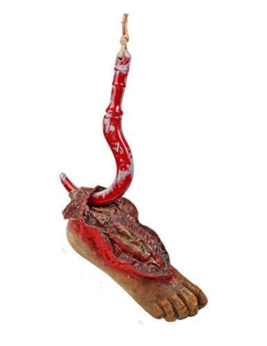Atosa Hängedekoration, Haken, Blutiger Fuß, 60 x 20 cm, Rot, Einheitsgröße von ATOSA