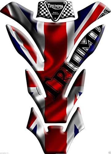 Tankpad Motorad Draht Muster Tankschutz ' Triumph Tankschutz U.K. Union Jack-Flagge'' Polymer 3D Tankpad Motorad Draht Muster Tankschutz ' Triumph Tankschutz U.K. Union Jack-Flagge'' Polymer 3D von Tankpad