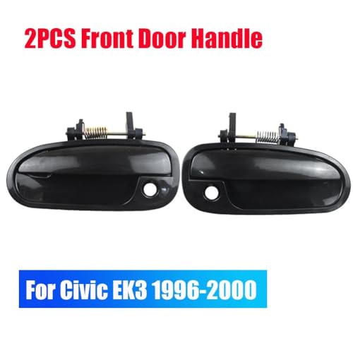ATPONCX Auto Außentürgriff (2er-Set) Paar vordere und hintere Auto-Außentürgriffe/Passend for Honda Civic EK3 1996 1997 1998 1999 2000 72180S04J01(2PCS Front Door) von ATPONCX