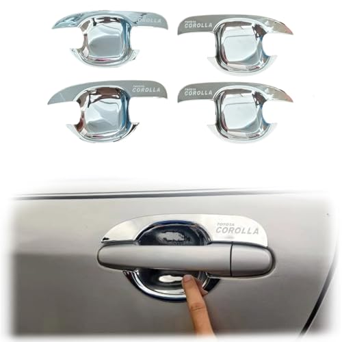 ATPONCX Auto Außentürgriff 2001 2002 2003 2004/Fit for Auto Toyota Allex Corolla Abs Chrom Zubehör Überzogene Tür Griff Schüssel Abdeckung Trim paste Stil(Bowl cover) von ATPONCX