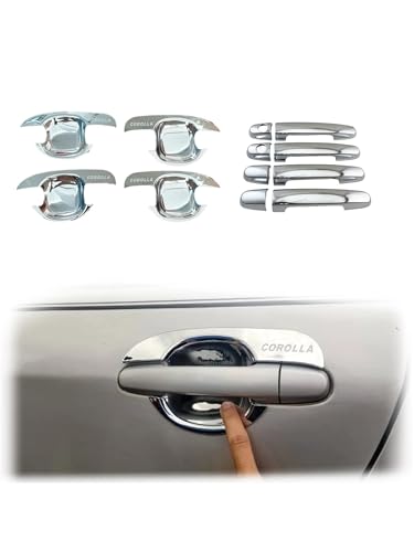 ATPONCX Auto Außentürgriff 2001 2002 2003 2004/Fit for Auto Toyota Allex Corolla Abs Chrom Zubehör Überzogene Tür Griff Schüssel Abdeckung Trim paste Stil(Bowl handle cover) von ATPONCX