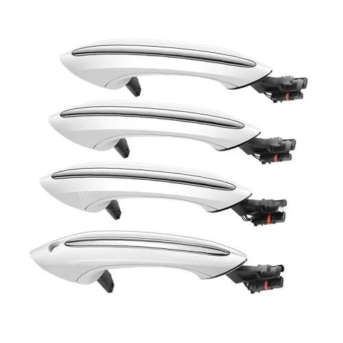 ATPONCX Auto Außentürgriff 4X Schwarzer Außentürgriffsatz/Passend for BMW 5 6 7 Series F07 F10 F11 F06 F12 F13 F01 F02 51217231931 51217231934(WHITE) von ATPONCX