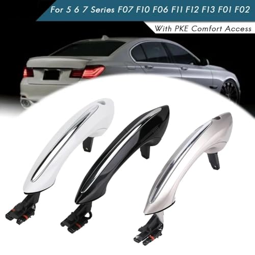 ATPONCX Auto Außentürgriff Außentürgriff Komfortzugang Keyless Go/Passend for BMW 5 7 Serie F01 F02 F06 F10 F01 F03 F04 520d 520i 525d 528i 530d 530i(Champagne Color,FR Front Right Side) von ATPONCX