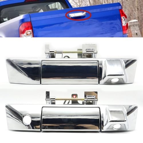 ATPONCX Auto Außentürgriff Pickup Hinten Zurück Außerhalb Heckklappe Tür Entriegelung Griff Verriegelung montage/Fit for SAIC MAXUS T60 T70 T90 2017 2018 2019 2020(1PC Chrome 2 Holes) von ATPONCX