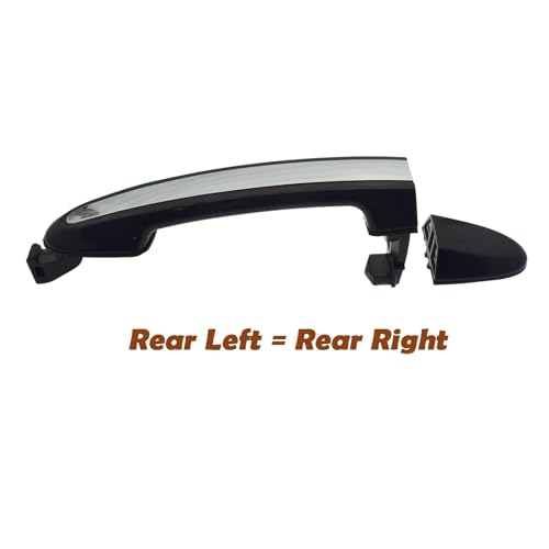 ATPONCX Auto Außentürgriff Türgriffe vorne hinten links rechts, Chrom und Schwarz, passend for Hyundai Santa Fe 2007 2008 2009 2010 2011 2012 82651-2B000(Rear Left) von ATPONCX