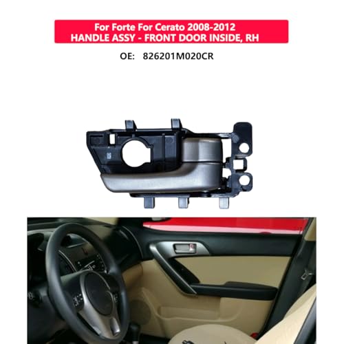 ATPONCX Auto Innenraum Türgriff/Passend for Kia Forte Cerato 2008 2009 2010 2011 2012 2013. Innentürgriff, matt, silberfarben. Vordertürgriff, Hintertür innen(Sliver Right) von ATPONCX