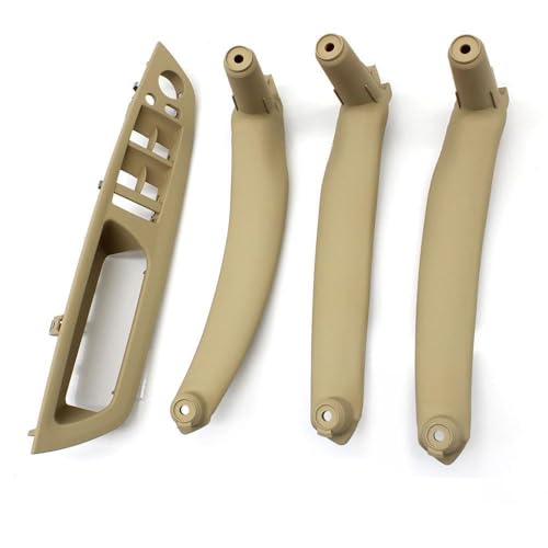 ATPONCX Auto Innenraum Türgriff 4PCS Kit LHD RHD Innere Fahrer Tür Fenster Schalter Armlehne Abdeckung Pull Griff Ersatz/Fit for BMW X5 x6 E70 E71 E72 2007-2013(Beige LHD 4PCS) von ATPONCX