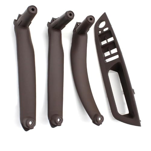ATPONCX Auto Innenraum Türgriff 4PCS Kit LHD RHD Innere Fahrer Tür Fenster Schalter Armlehne Abdeckung Pull Griff Ersatz/Fit for BMW X5 x6 E70 E71 E72 2007-2013(Moka RHD 4PCS) von ATPONCX
