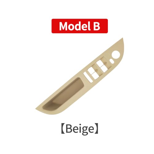 ATPONCX Auto Innenraum Türgriff Fahrerseite vorne links Türverkleidung Griff Auto-Innengriff Innentür Armlehne Panel Pull Trim Cover/passend for BMW 5er E60(Beige Model B) von ATPONCX