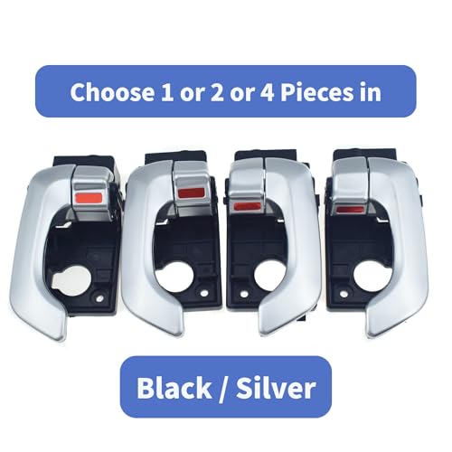 ATPONCX Auto Innenraum Türgriff Schwarz/Silber Innentürgriff vorne hinten links rechts/passend for Kia Optima Magentis 2.4L 2.7L 2006–2010 826102G000 826202G000(Black,4 Sids Set) von ATPONCX