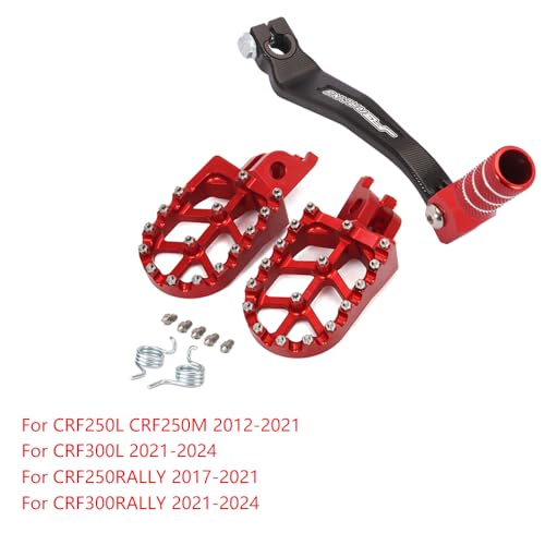 ATPONCX Motorrad Schalthebel Motorräder Hinten Fußrasten stützen Bremse Verschiebung Shifter Hebel Pedal/Fit for HONDA CRF250L CRF250M 2013-2020 CRF250RALLY 2017-2020 CNC(Set 2) von ATPONCX