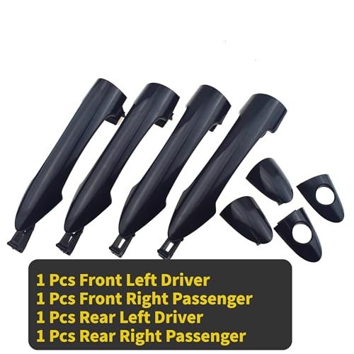 Auto Außentürgriff 1/2/4 PCS Schwarzer vorderer hinterer linker linker oder rechter rechter äußerer Autotürgriff / Passend for Kia Picanto Morning 2011 2012 2013 2014 2015 2016(Black 4 Side Kit) von ATPONCX