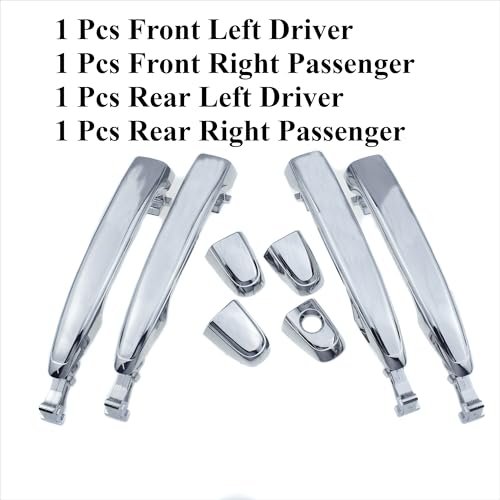 Auto Außentürgriff Chrom-Außentürgriff vorne oder hinten, linker Fahrer oder rechter Beifahrer/Passend for Toyota Alphard MNH10 2003–2008, Noah Voxy 2001–2007(4 Pcs Front Rear Kit) von ATPONCX