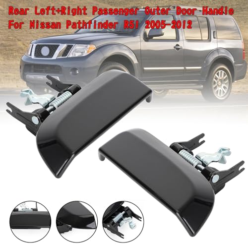 Auto Außentürgriff Hinten links + rechts Beifahrer-Außentürgriff/Passend for Nissan Pathfinder R51 2005–2012(Left) von ATPONCX