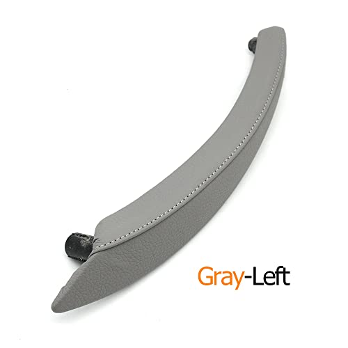 Auto Innenraum Türgriff Innenraum Auto Links Rechts Passagier Türgriff Leder Abdeckung Trim Ersatz/Fit for BMW X5 X6 E70 E71 E72 2007-2013(Left Grey) von ATPONCX