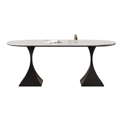 ATREDESES Esstisch Esstisch Rock Slab Home Simple Rechteckig Esszimmertisch(160x80x75cm) von ATREDESES