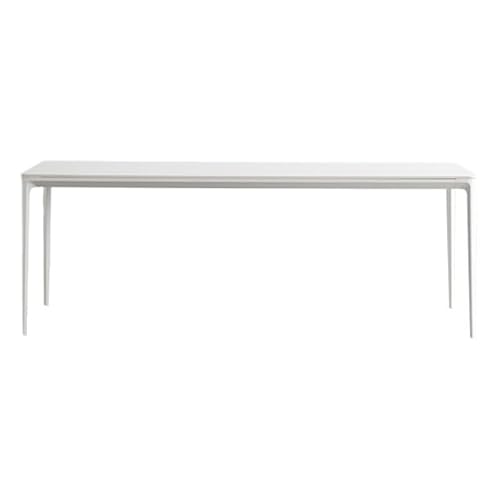 ATREDESES Esstisch Reine Weiße Rock Platte Aluminium Legierung Rechteckigen Restaurant Esstisch Moderne Einfache Tisch Esszimmertisch(160 * 80cm) von ATREDESES