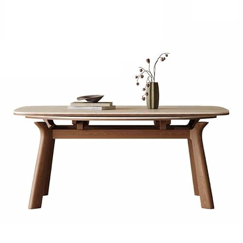 ATREDESES Esstisch Rock Board Holz versenkbare Esstisch Home einfache Moderne Faltbare Esszimmertisch(1.5m) von ATREDESES