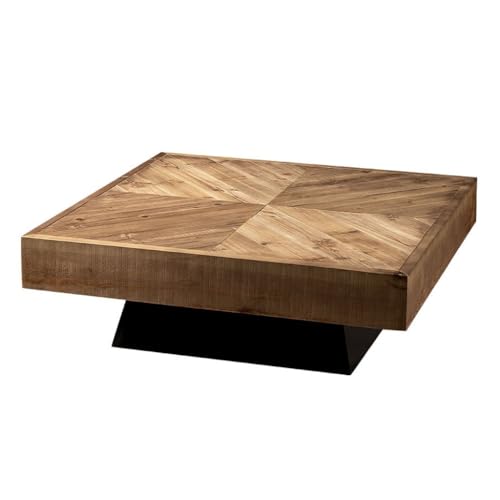 ATREDESES Kleiner Couchtisch Ländlichen Nordic Wohnzimmer Persönlichkeit Einfache Massivholz Tee Tisch Moderne Couchtisch Wohnzimmer-Sofa-Beistelltisch(80cm) von ATREDESES