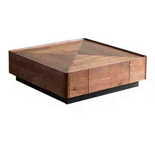 ATREDESES Kleiner Couchtisch Multifunktionale Möbel Nordic Couchtisch Wohnzimmer Home Square Holz Lagerung Square Wohnzimmer-Sofa-Beistelltisch(100cm) von ATREDESES