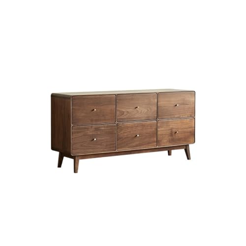 ATREDESES Schränke 160 x 45 x 79 cm Besteckschrank aus Walnussholz for die Küche, einfacher Aufbewahrungstisch aus Massivholz for den Eingangsbereich, Aufbewahrungsmöbel for Wohnzimmersofas Esstische von ATREDESES