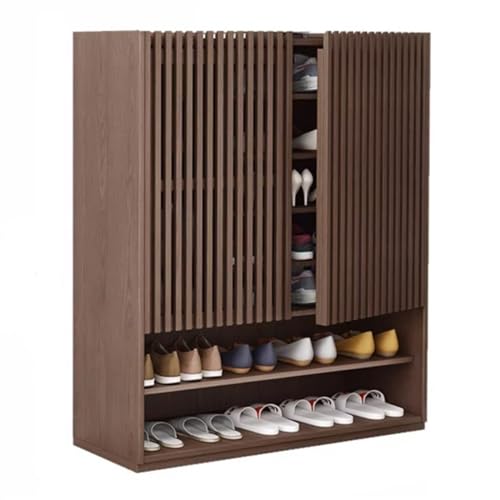 ATREDESES Schuhregal 45" hoher Sideboard-Aufbewahrungsschrank, Massivholz-Schuhschrank mit 2 Türen und verstellbaren Regalen, for das Esszimmer im Flur Schuhregal(100cm) von ATREDESES