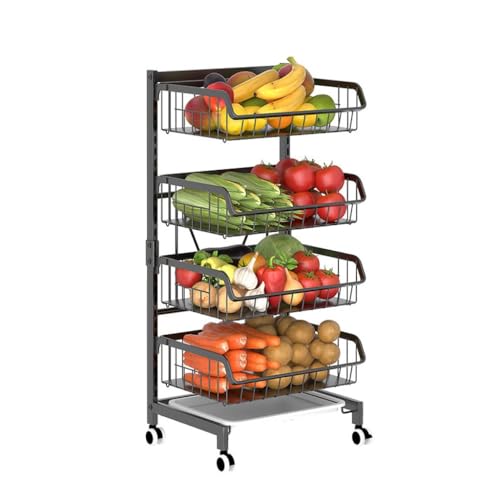 Ablageregal Das Küchenlagerregal ist EIN bodenstehendes, mehrschichtiges, bewegliches Obst- und Gemüselagerregal, das for die Küche und das Wohnzimmer geeignet ist. Küchenregal Ablageregal Das Küchenlagerregal ist EIN bodenstehendes, mehrschichtiges, bewegliches Obst- und Gemüselagerregal, das for die Küche und das Wohnzimmer geeignet ist. Küchenregal von ATREDESES