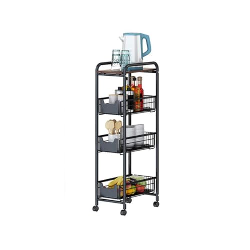 Ablageregal Küche Obst Und Gemüse Lagerung Trolley Kühlschrank Seite Lagerung Rack Geeignet for Küche Utensil Lagerung Rack Küchenregal Ablageregal Küche Obst Und Gemüse Lagerung Trolley Kühlschrank Seite Lagerung Rack Geeignet for Küche Utensil Lagerung Rack Küchenregal von ATREDESES
