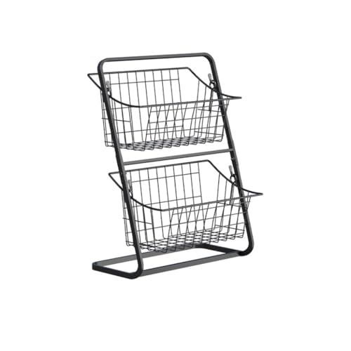 Ablageregal Küchenlagerregal, Küchenschrank, Arbeitsplatten-Aufbewahrungskorb, Gemüse- und Obstlagerregal, geeignet for Küche und Badezimmer Küchenregal(B) von ATREDESES