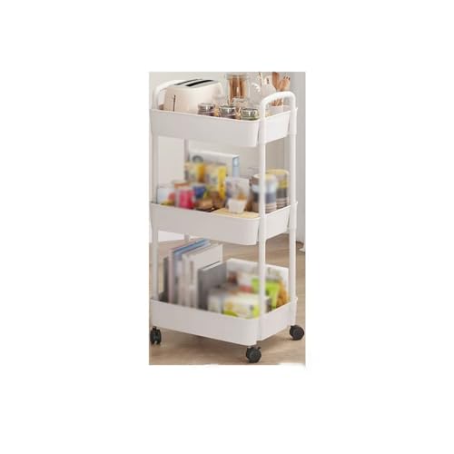 Ablageregal Küchenlagerregal, bodenstehender Küchen-Gemüsekorb, mehrschichtiges mobiles Badezimmer-WC, Nachttisch, Snack-Aufbewahrung, Bücherregal Küchenregal(A) von ATREDESES