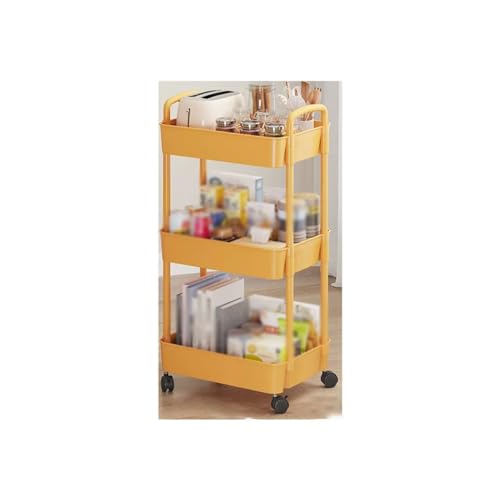 Ablageregal Küchenlagerregal, bodenstehender Küchen-Gemüsekorb, mehrschichtiges mobiles Badezimmer-WC, Nachttisch, Snack-Aufbewahrung, Bücherregal Küchenregal(C) von ATREDESES