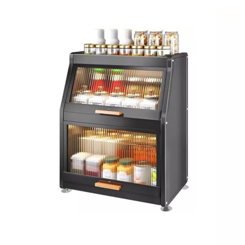 Ablageregal Küchenlagerregal, geeignet for Küchengewürz-Aufbewahrungsbox, Haushaltsgewürzschrankbox mit Deckel Küchenregal Ablageregal Küchenlagerregal, geeignet for Küchengewürz-Aufbewahrungsbox, Haushaltsgewürzschrankbox mit Deckel Küchenregal von ATREDESES