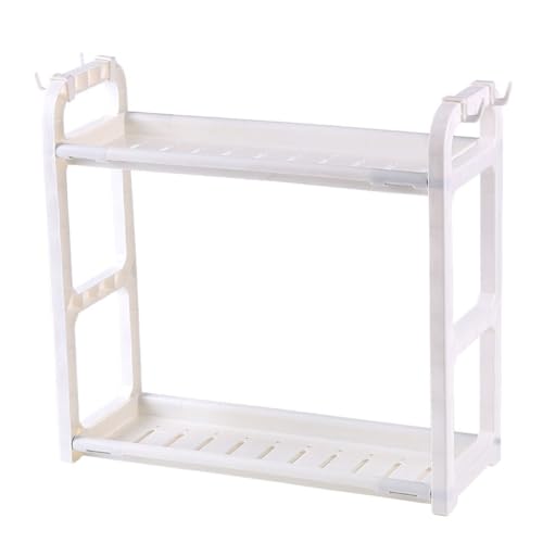 Ablageregal Küchenregal, multifunktionales Regal, Küche, Kunststoffregal, Lagerregal, Organizer Küchenregal(White) von ATREDESES