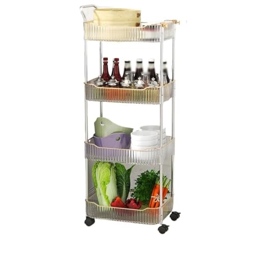 Ablageregal Mehrschichtiges Küchenlagerregal, Lagerregal, bodenstehendes Wohnzimmer, Küchenlagerregal, abnehmbares Snacklagerregal Küchenregal(A) von ATREDESES