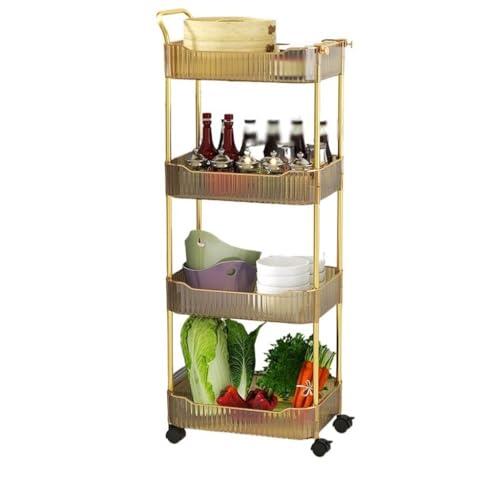 Ablageregal Mehrschichtiges Küchenlagerregal, Lagerregal, bodenstehendes Wohnzimmer, Küchenlagerregal, abnehmbares Snacklagerregal Küchenregal(B) von ATREDESES