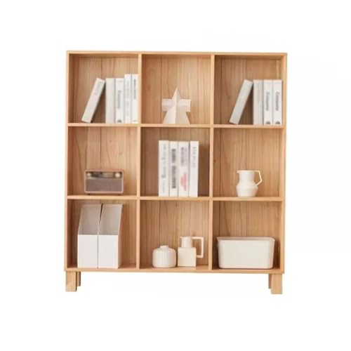 Bücherregal Einfache Massivholz Bücherregal Wohnzimmer Vom Boden Bis zur Decke Integriertes Wandregal Studie Eiche Lagerregal Dekorative Lagerregal(M:160.5CMX28CMX116CM) von ATREDESES