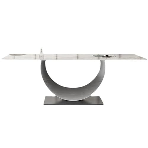 Esstisch Rock Plate Esstisch Modern Einfach Rechteckig Kreativ Esszimmertisch(180x90x75cm) von ATREDESES