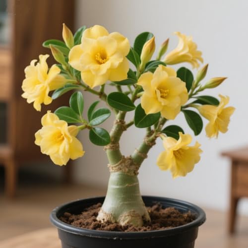 Wüstenrosen-Rhizome – geeignet für den Gartenbau – Staudengärten – erstaunliche Wachstumsrate-5 Rhizome-B von ATRHBF