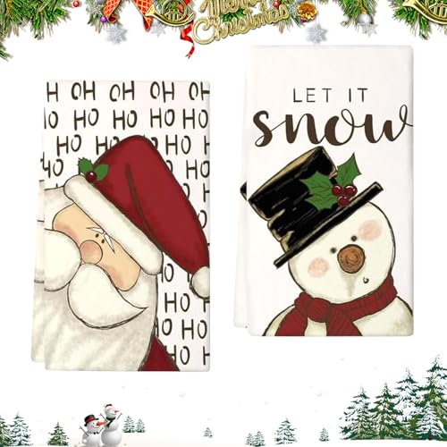 ATSGJLZN Geschirrtuch Weihnachten 40x60 cm,2er Weihnachtsdeko Innen Geschirrtücher Weihnachten,Christmas Decorations Tischdeko Weihnachten von ATSGJLZN
