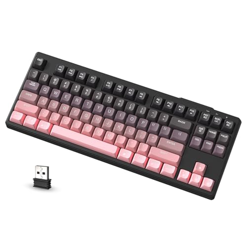 ATTACK SHARK X FREEWOLF M87 80% Kabellose Membran Gaming-Tastatur, TKL RGB Mechanical Feeling SA PBT-Tastatur BT /2,4 GHz, 4000mAh Akku, geräuschloses Büro/Gaming, Mac/Win, QWERTY – Brombeere ATTACK SHARK X FREEWOLF M87 80% Kabellose Membran Gaming-Tastatur, TKL RGB Mechanical Feeling SA PBT-Tastatur BT /2,4 GHz, 4000mAh Akku, geräuschloses Büro/Gaming, Mac/Win, QWERTY – Brombeere von ATTACK SHARK