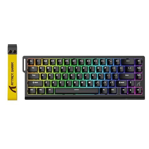 ATTACK SHARK X68 HE 8000Hz Rapid Trigger-Tastatur, 0,01mm RT-Genauigkeit, Kabelgebundene RGB 60% Gaming-Tastatur mit Magnetic Switches, Einstellbare Betätigung, Snap Tap, für PC/Mac, Schwarz ATTACK SHARK X68 HE 8000Hz Rapid Trigger-Tastatur, 0,01mm RT-Genauigkeit, Kabelgebundene RGB 60% Gaming-Tastatur mit Magnetic Switches, Einstellbare Betätigung, Snap Tap, für PC/Mac, Schwarz von ATTACK SHARK